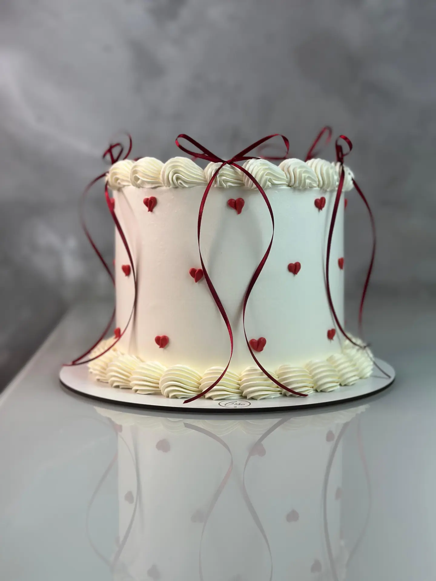 Decoração Mini Corações com Escrita feita com chantininho
